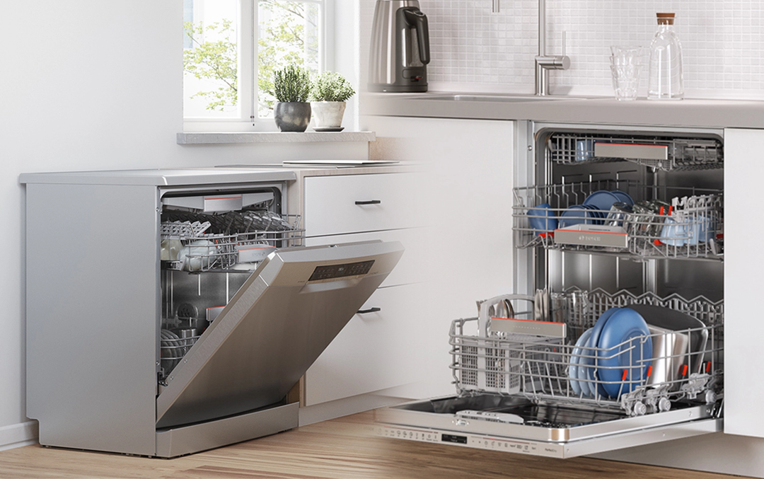 Máy rửa chén độc lập và âm tủ