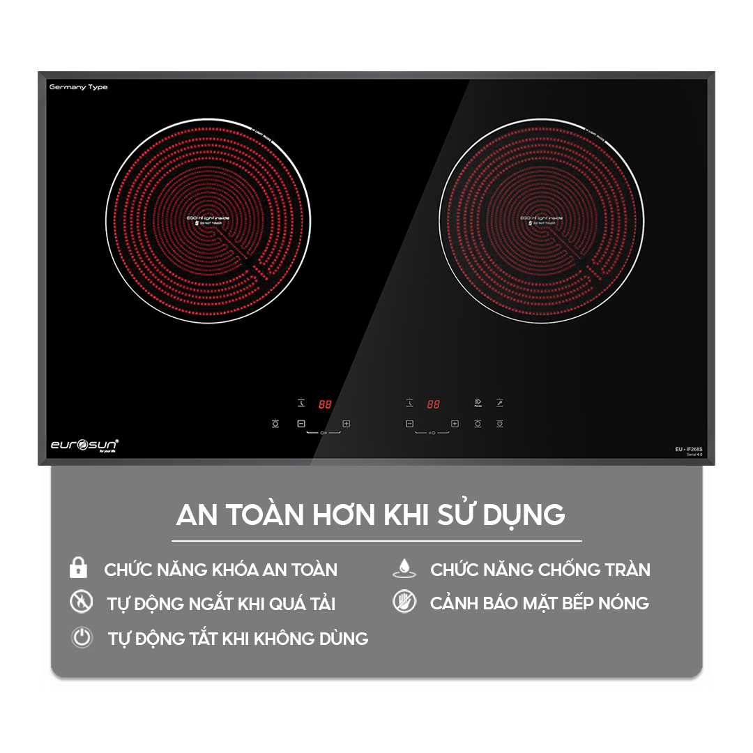Chức năng an toàn trên bếp an toàn trên bếp điện từ