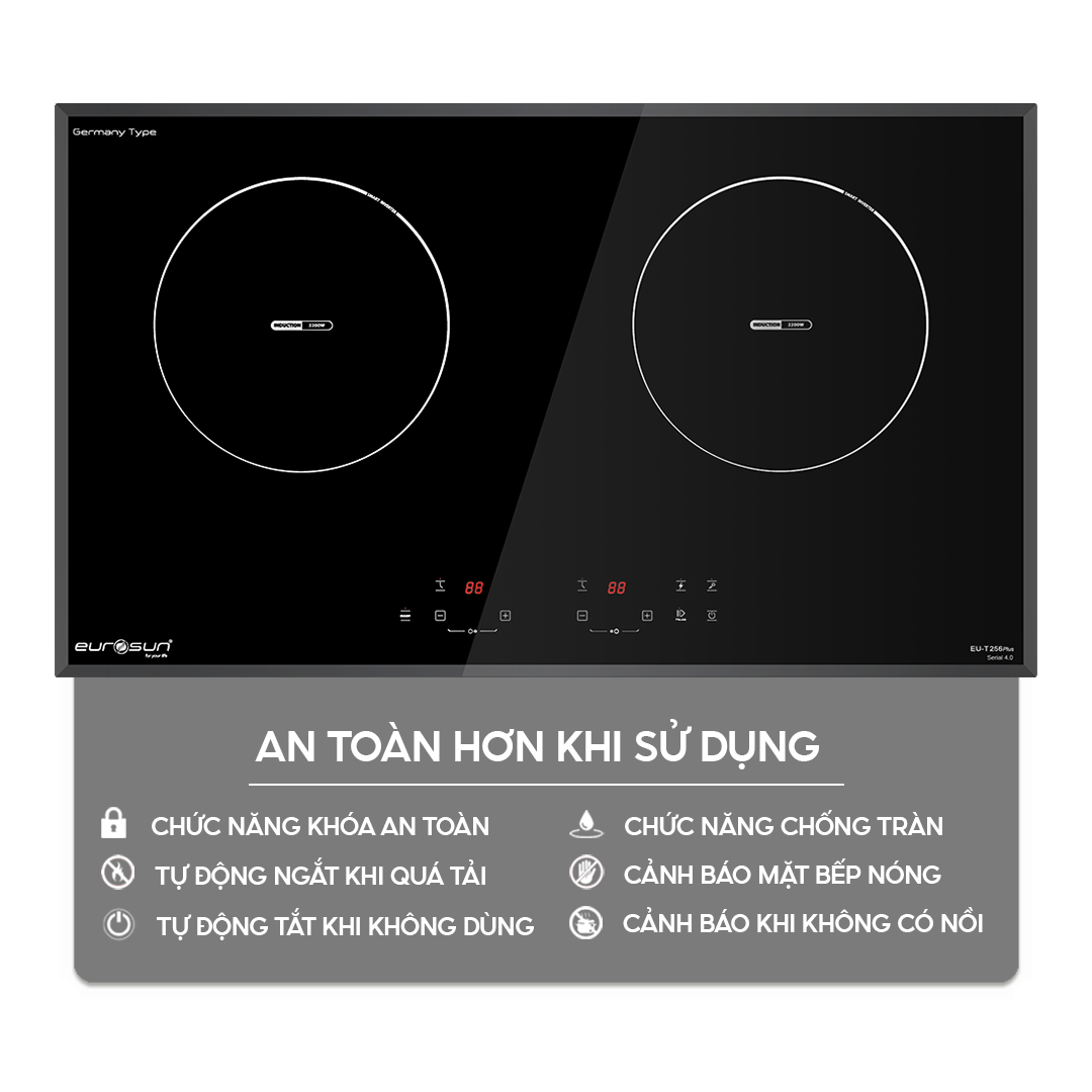 Chức năng an toàn trên bếp điện từ