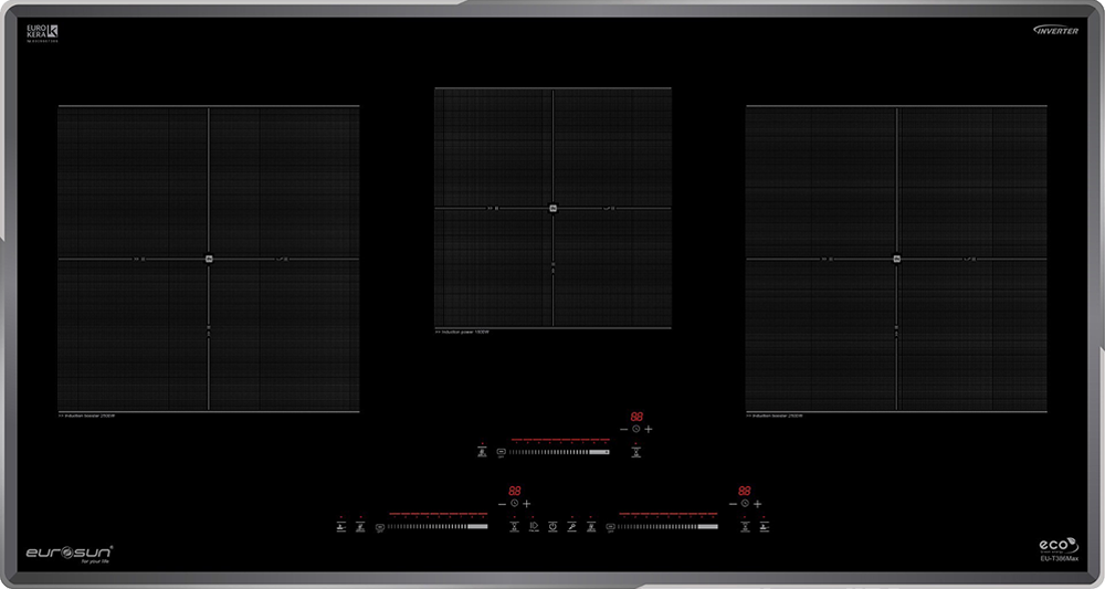 Bếp điện từ 3 vùng nấu Eurosun EU-T386Max
