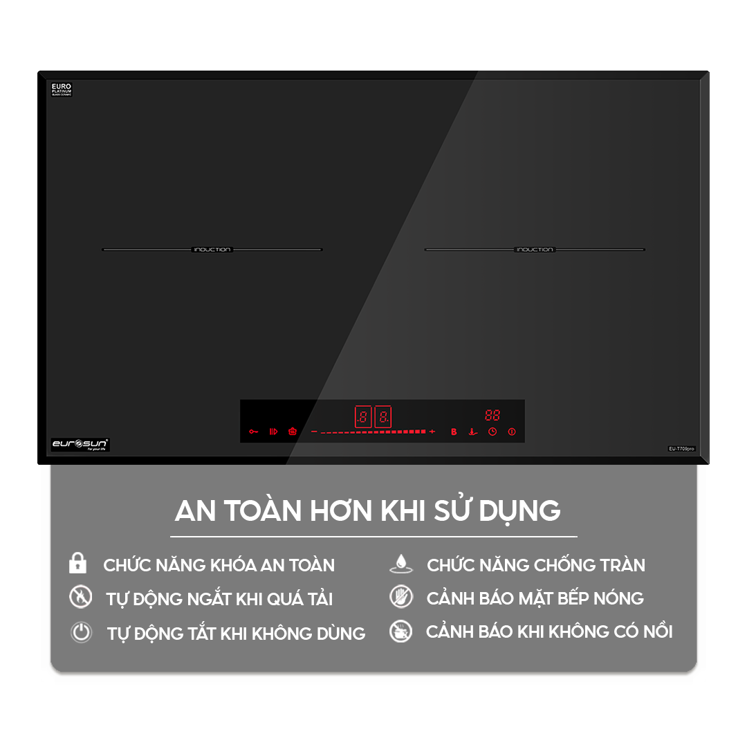 Chức năng an toàn trên bếp điện từ