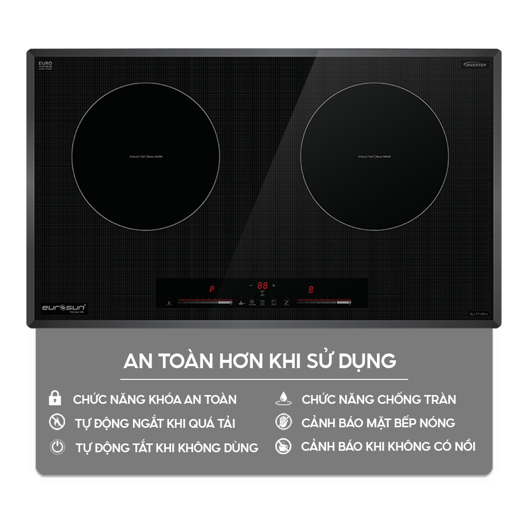 Bếp từ đôi Eurosun EU-T710Pro | Home Best