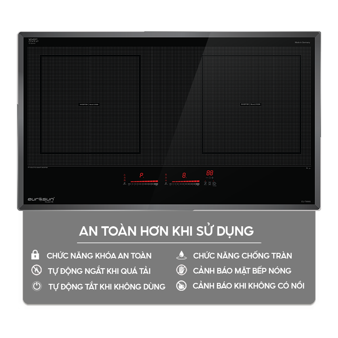 Bếp từ đôi Eurosun EU-T899G | Home Best