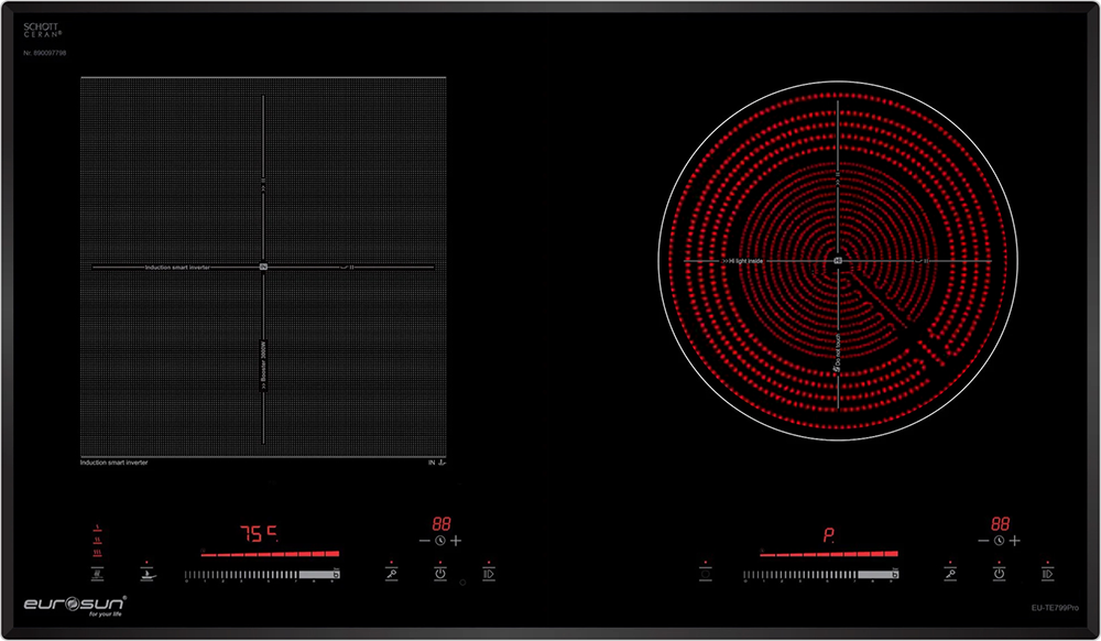 Bếp điện từ kết hợp hồng ngoại Eurosun EU-TE799Pro