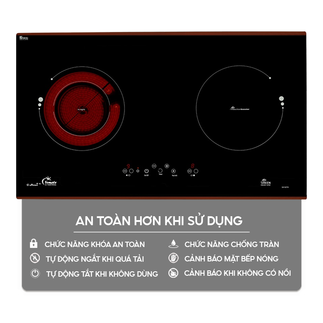Bếp từ kết hợp hồng ngoại Tomate GH 027IH | Home Best