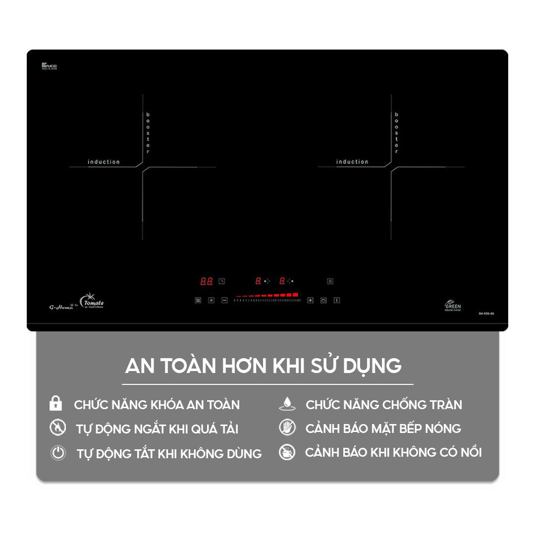 Bếp từ đôi Tomate GH 8G-02I | Home Best