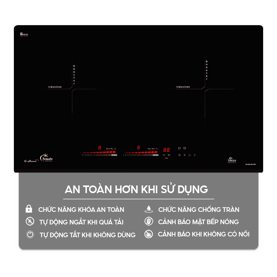 Chức năng an toàn trên bếp điện từ