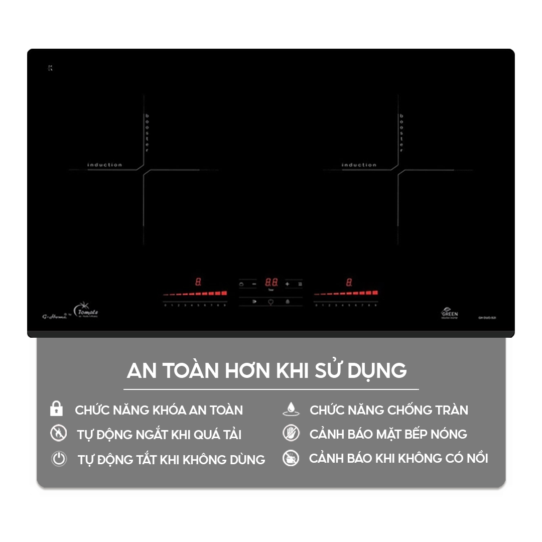 Chức năng an toàn trên bếp điện từ