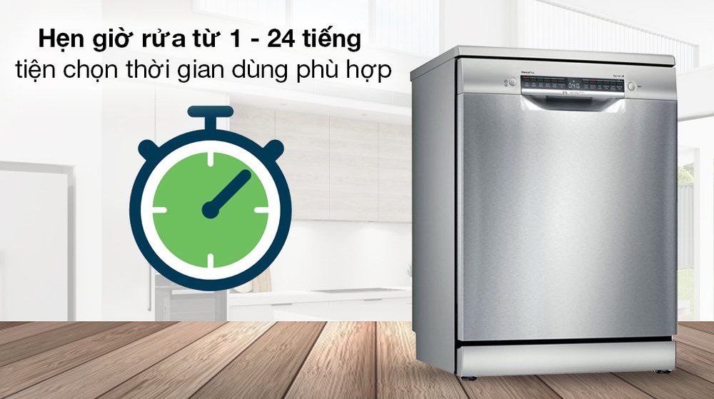 Hẹn giờ rửa lên đến 24 tiếng