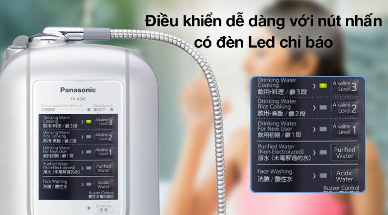 Điều khiển dễ dàng với nút nhấn có đèn led chỉ báo