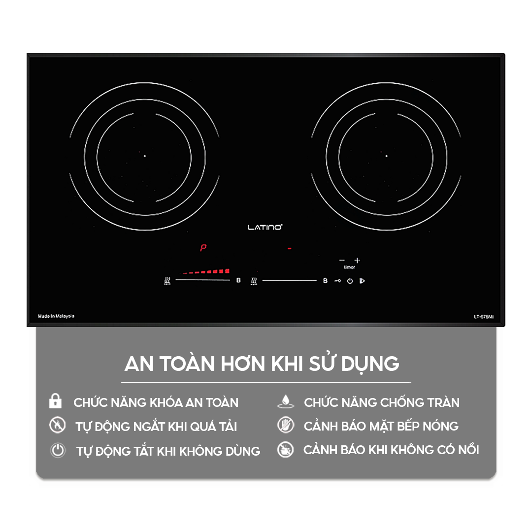 Chức năng an toàn trên bếp điện từ
