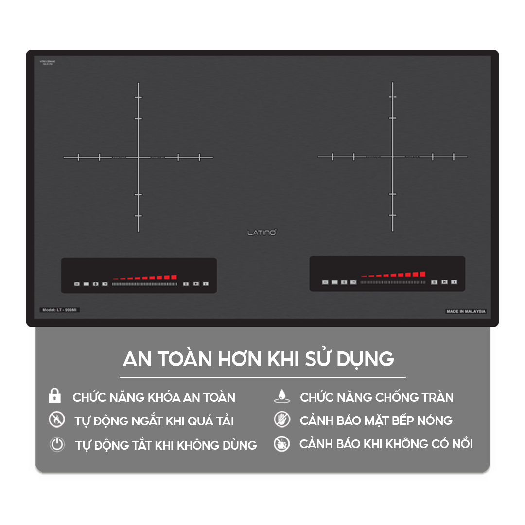 Chức năng an toàn trên bếp điện từ