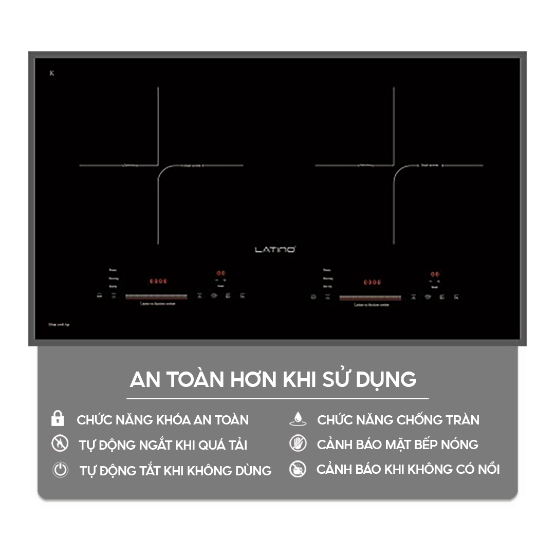 Chức năng an toàn trên bếp điện từ