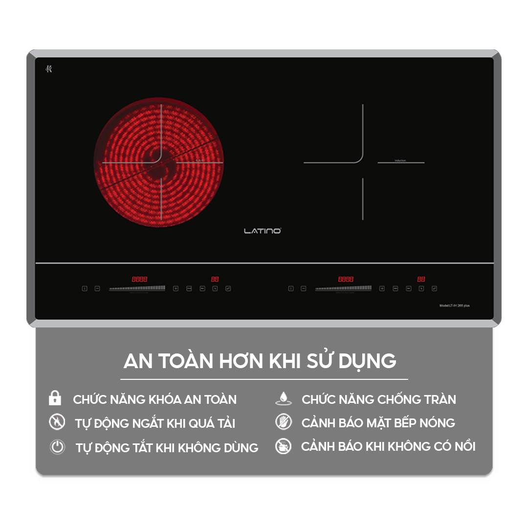 Chức năng an toàn trên bếp điện từ