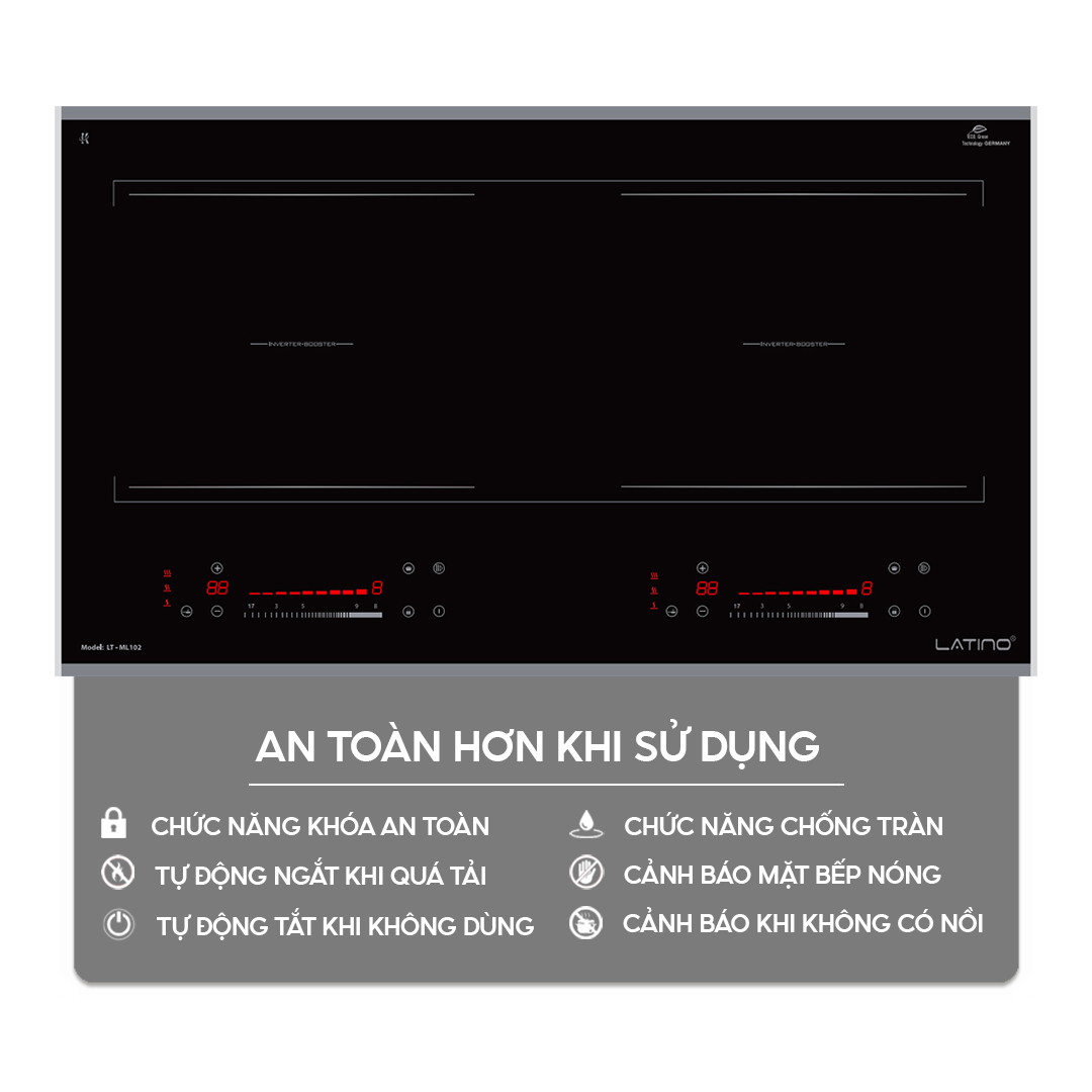 Chức năng an toàn trên bếp điện từ