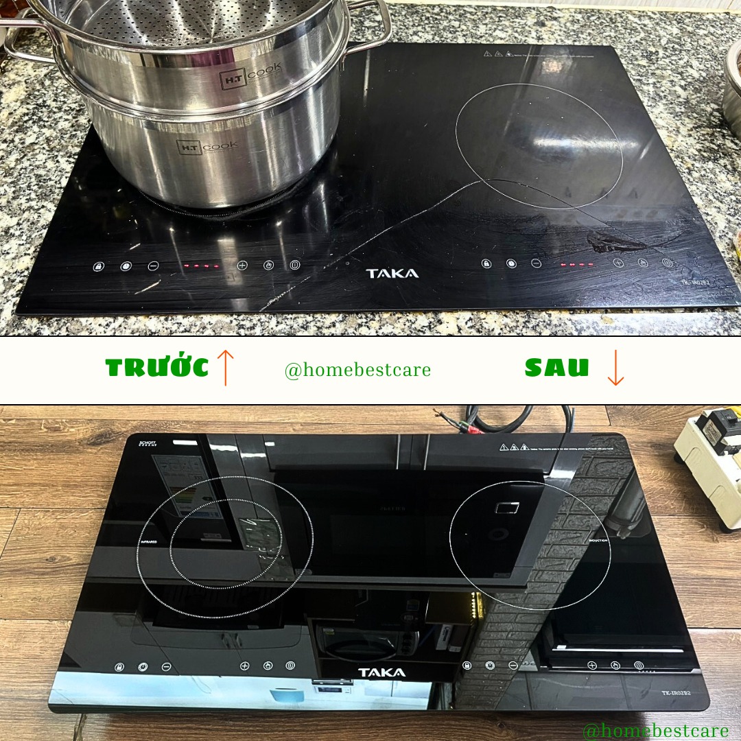 Thay mặt kính Bếp từ đôi Taka | Home Best Care