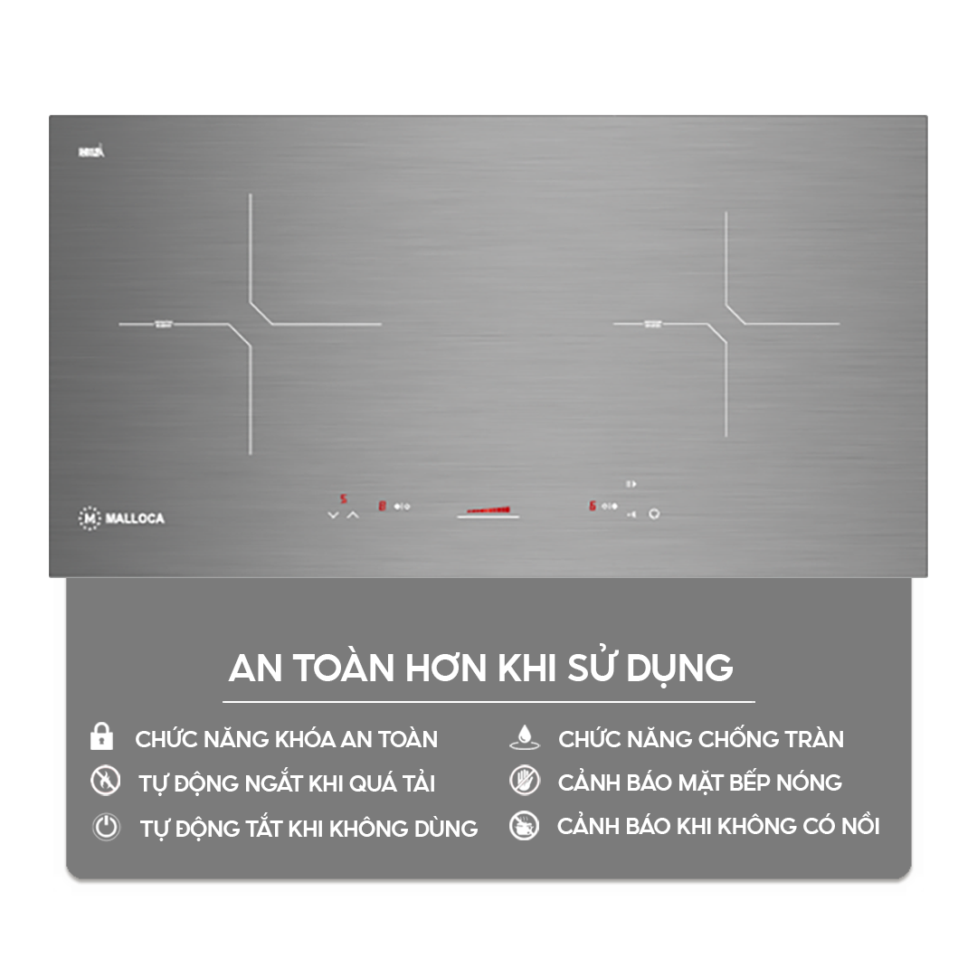 Chức năng an toàn trên bếp điện từ Home Best