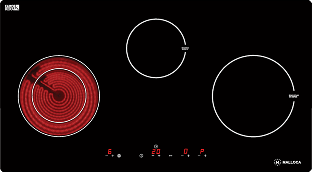 Bếp điện từ kết hợp hồng ngoại Malloca MH-03IRB