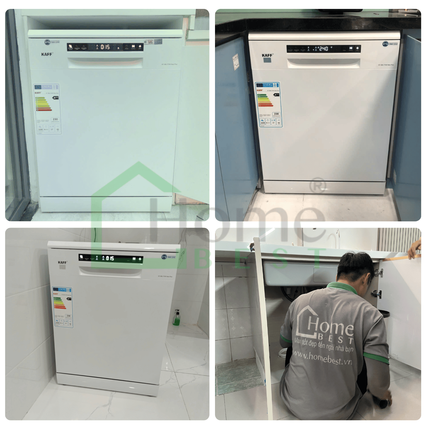 Máy rửa chén bát Kaff KF-SBL775W New Plus | Home Best