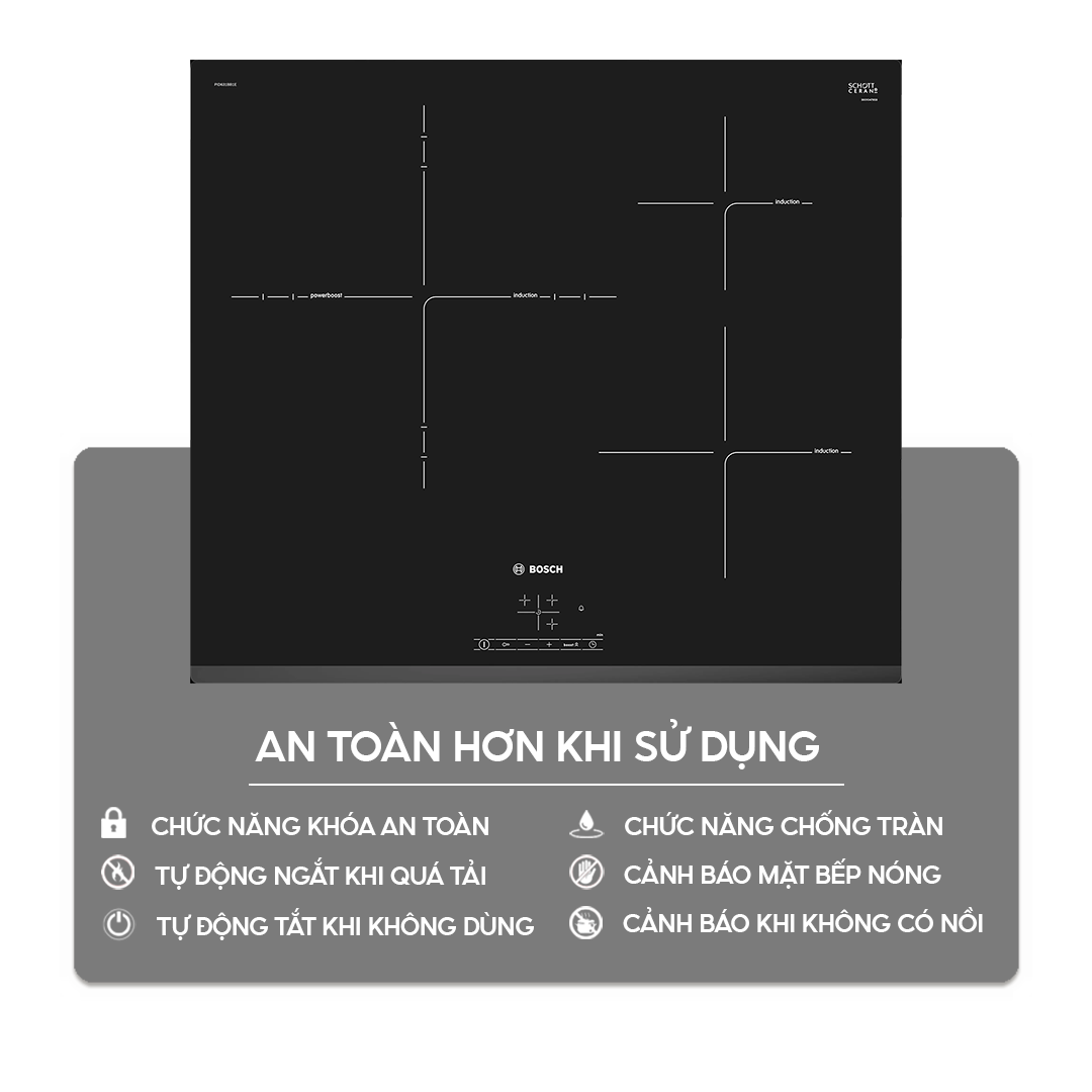 Bếp từ 3 vùng nấu Bosch HMH.PID631BB1E | Home Best 
