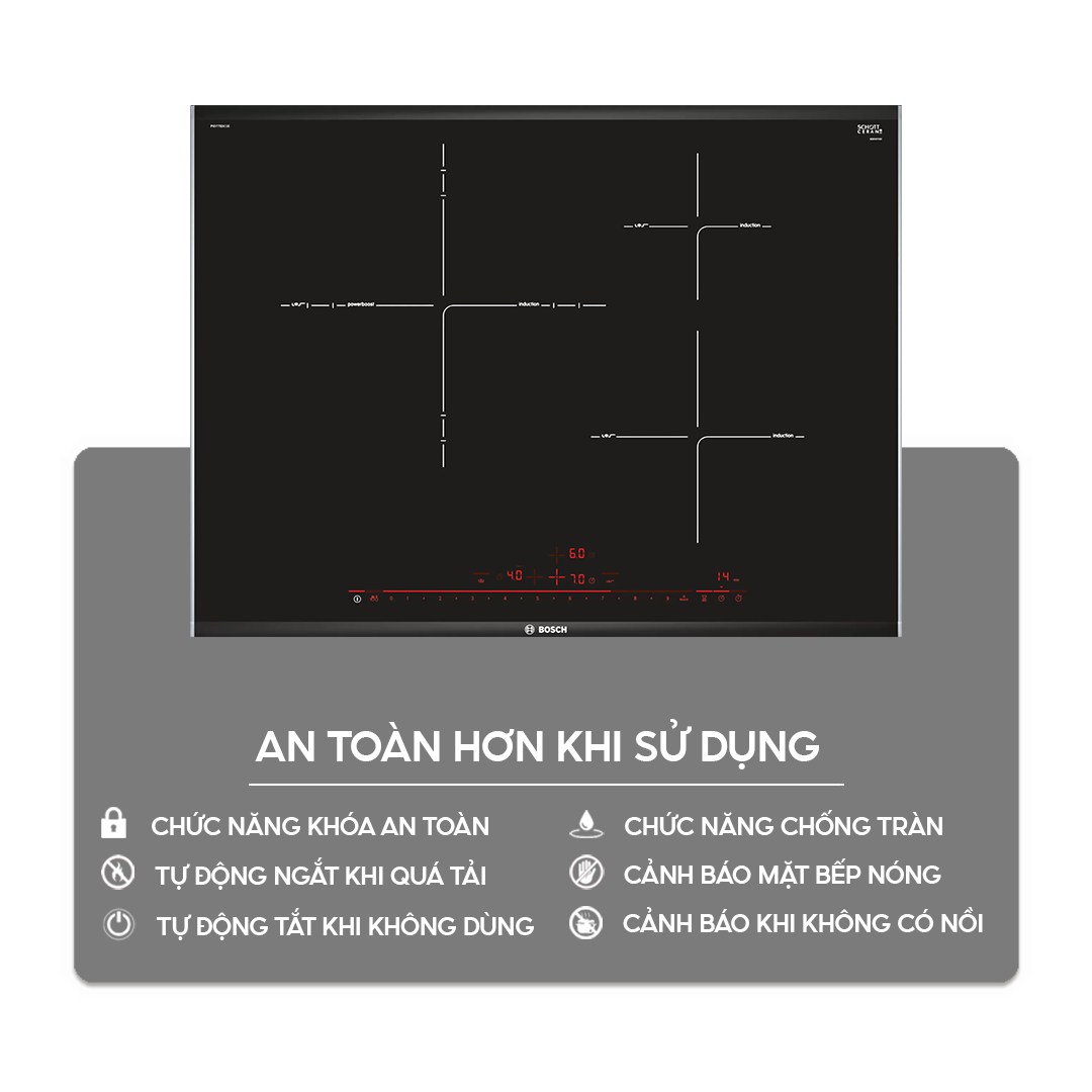 Bếp từ 3 vùng nấu Bosch HMH.PID775DC1E | Home Best 