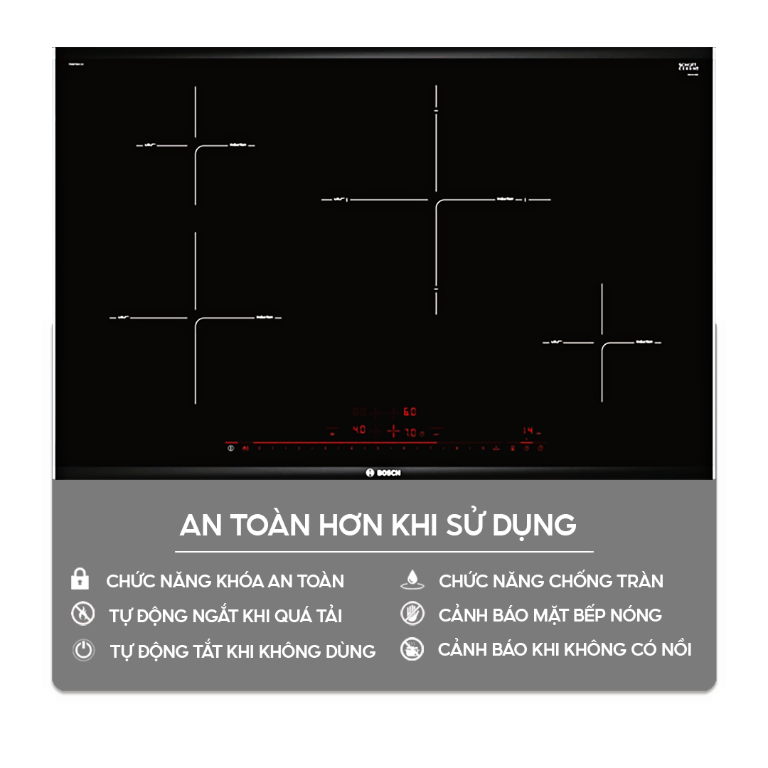 Bếp điện từ đa vùng nấu Bosch PIE875DC1E | Home Best 