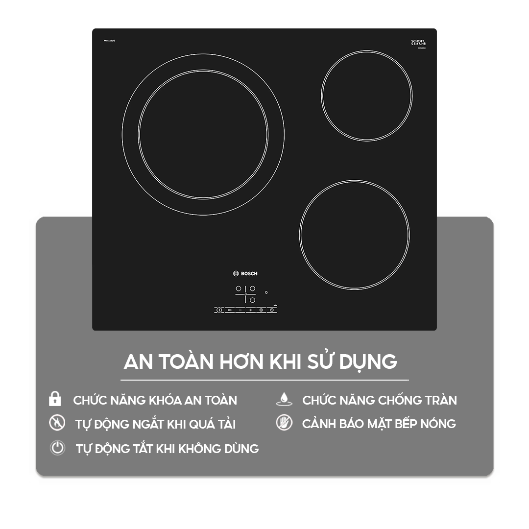 Bếp hồng ngoại 3 vùng nấu Bosch HMH.PKK611B17E | Home Best 