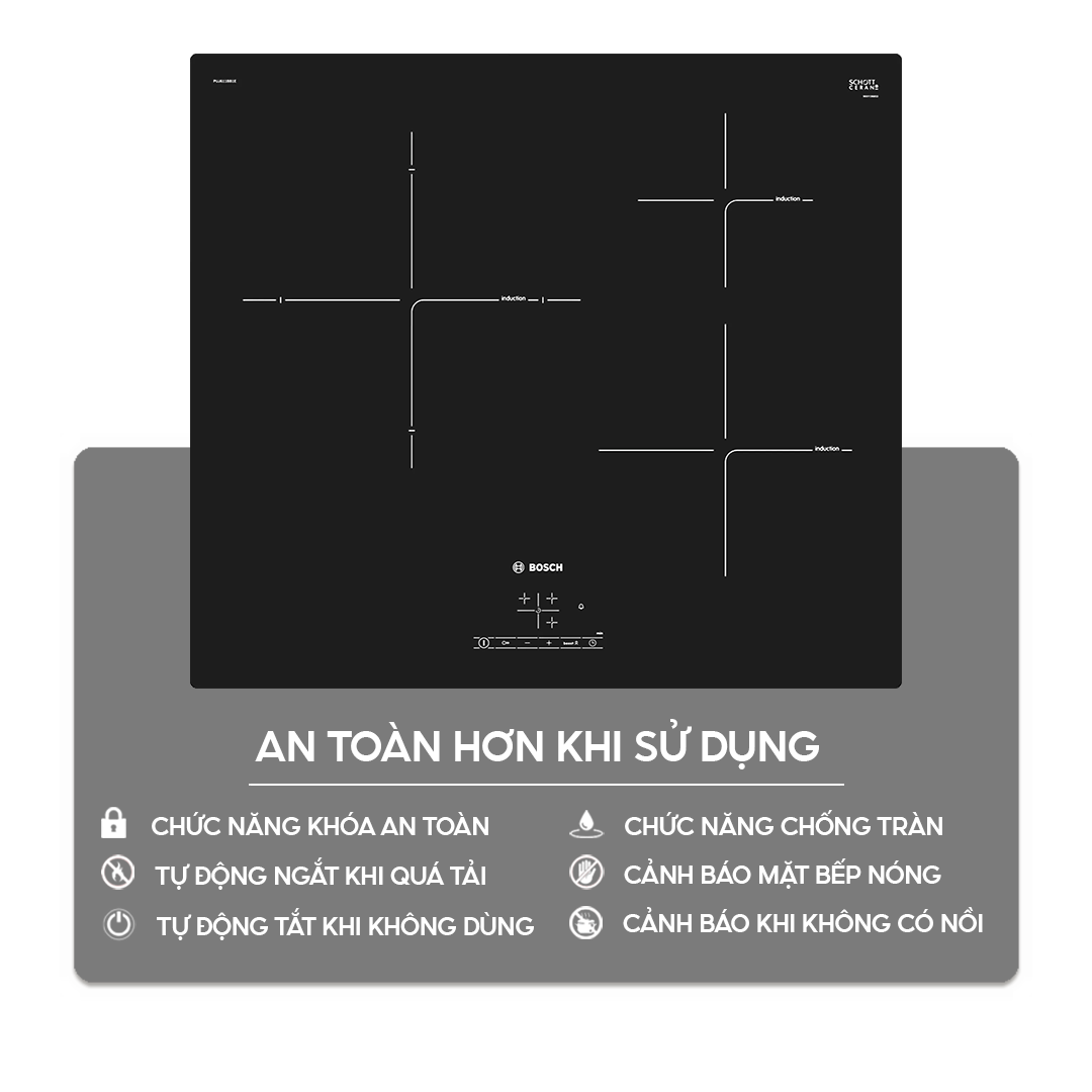 Chức năng an toàn trên bếp điện từ