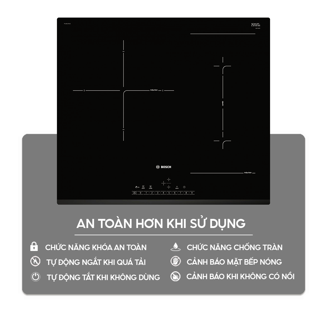 Chức năng an toàn trên bếp điện từ