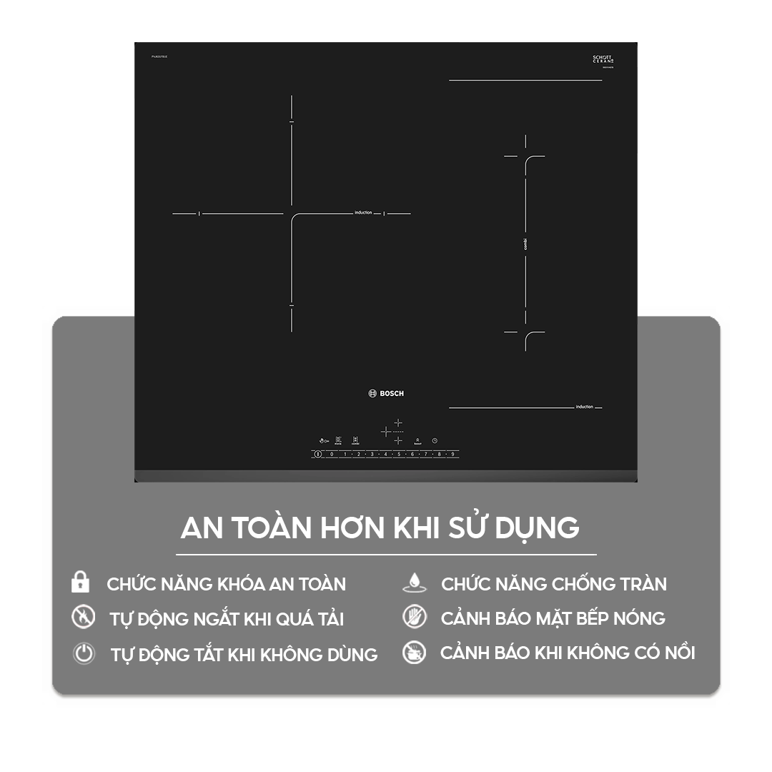 Chức năng an toàn trên bếp điện từ