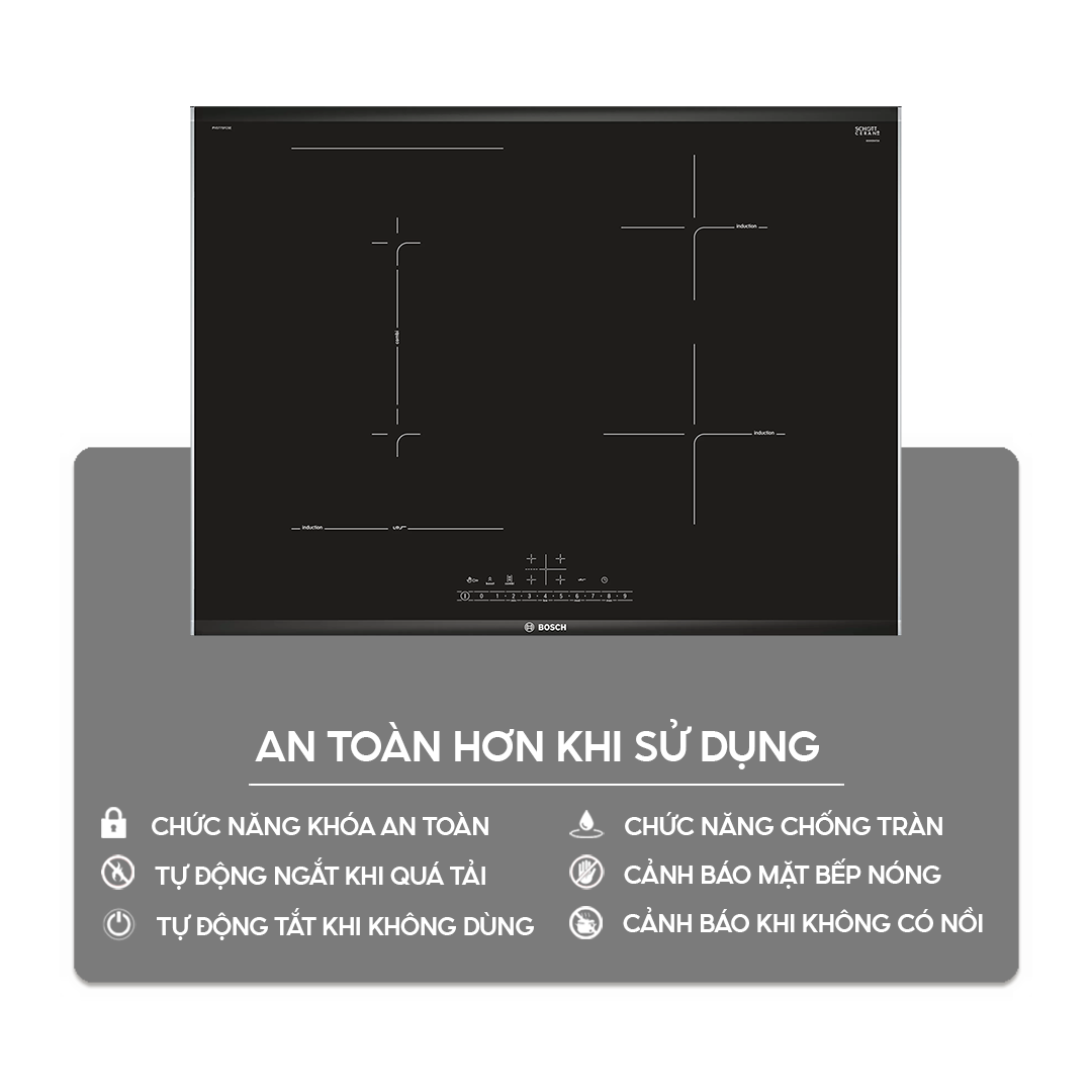 Chức năng an toàn trên bếp điện từ