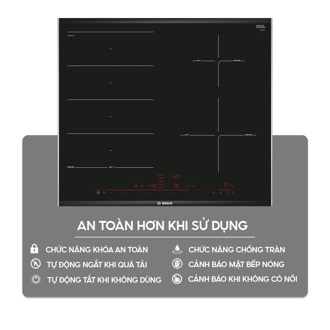 Chức năng an toàn trên bếp điện từ