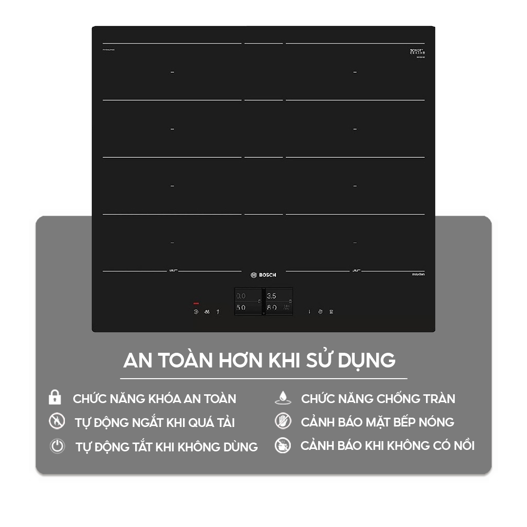 Chức năng an toàn trên bếp điện từ