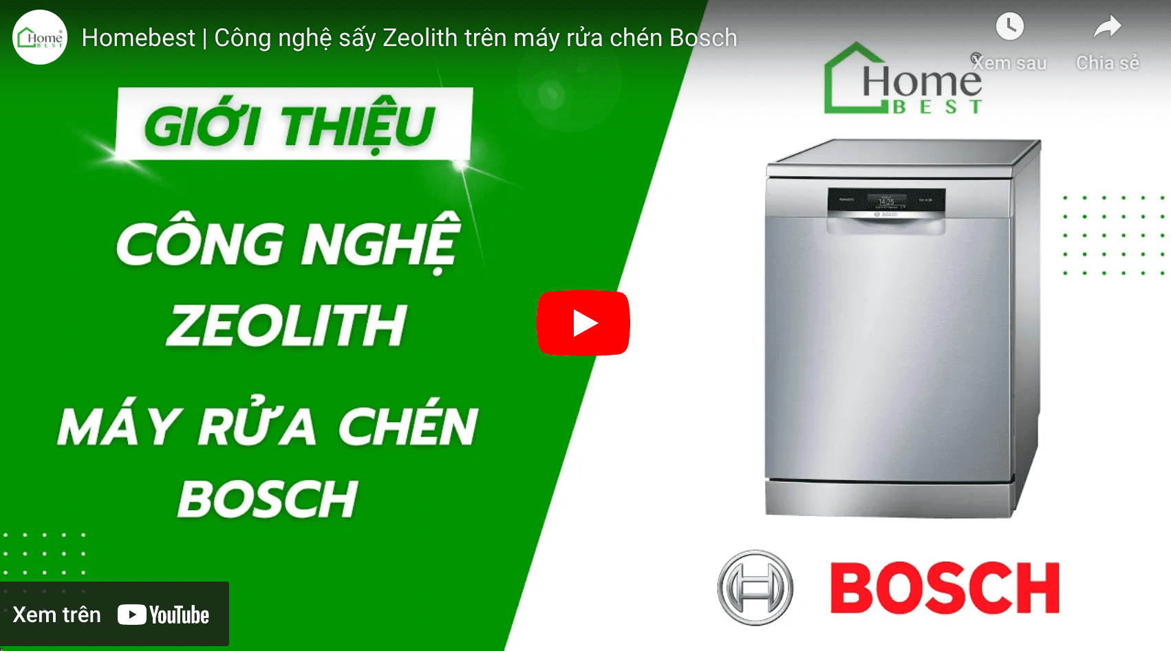 Homebest | Công nghệ sấy Zeolith trên máy rửa chén Bosch