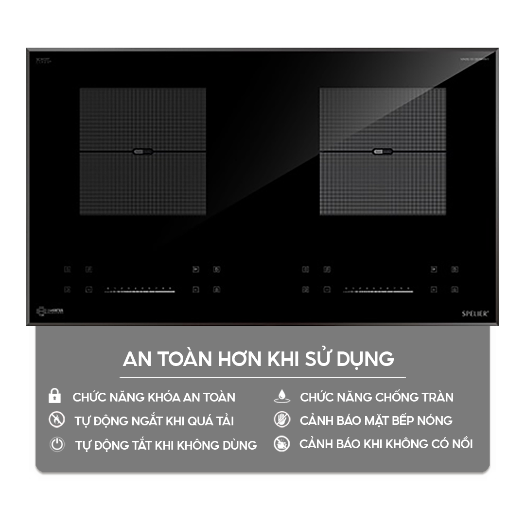 Chức năng an toàn trên bếp điện từ