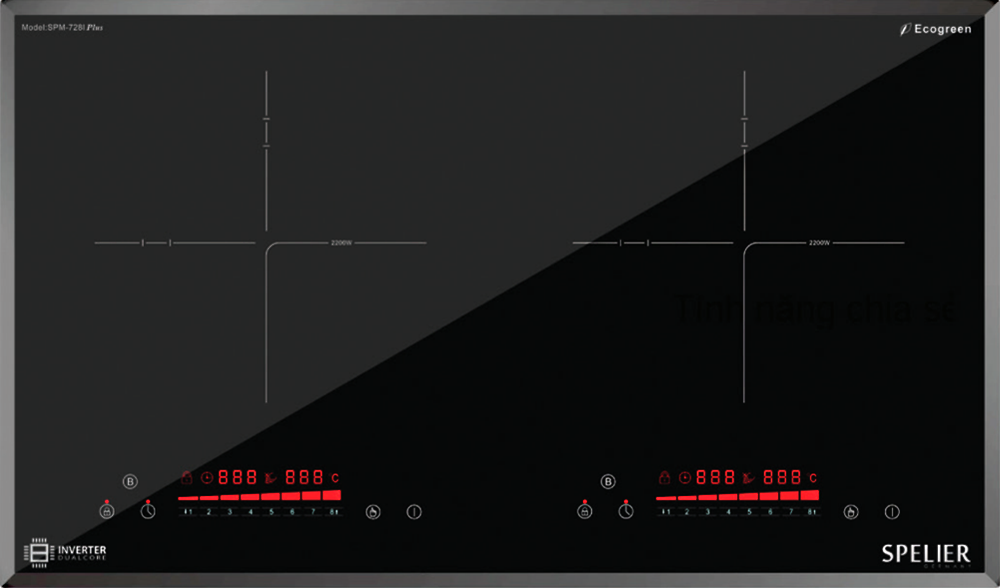 Bếp điện từ đôi Spelier SPM-728I Plus