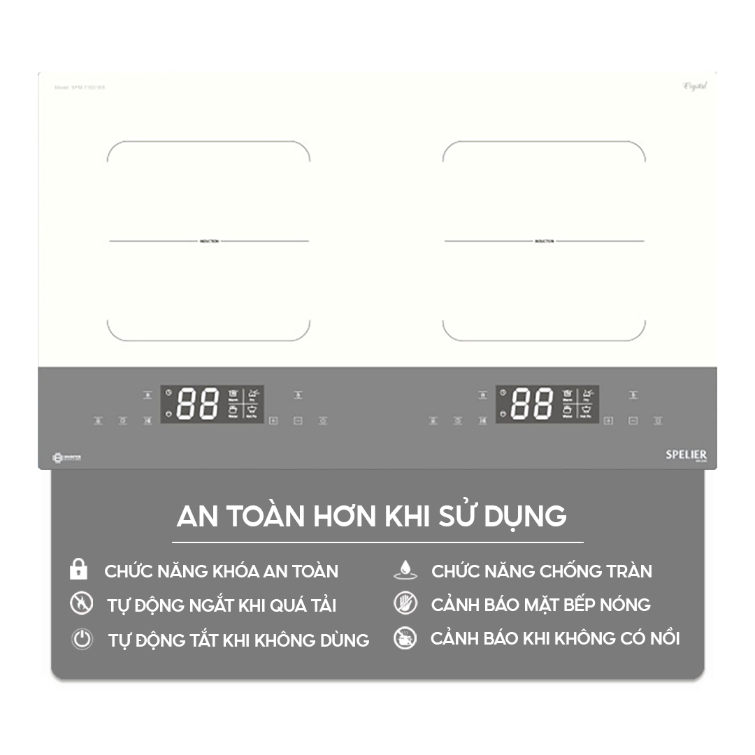 Chức năng an toàn trên bếp điện từ