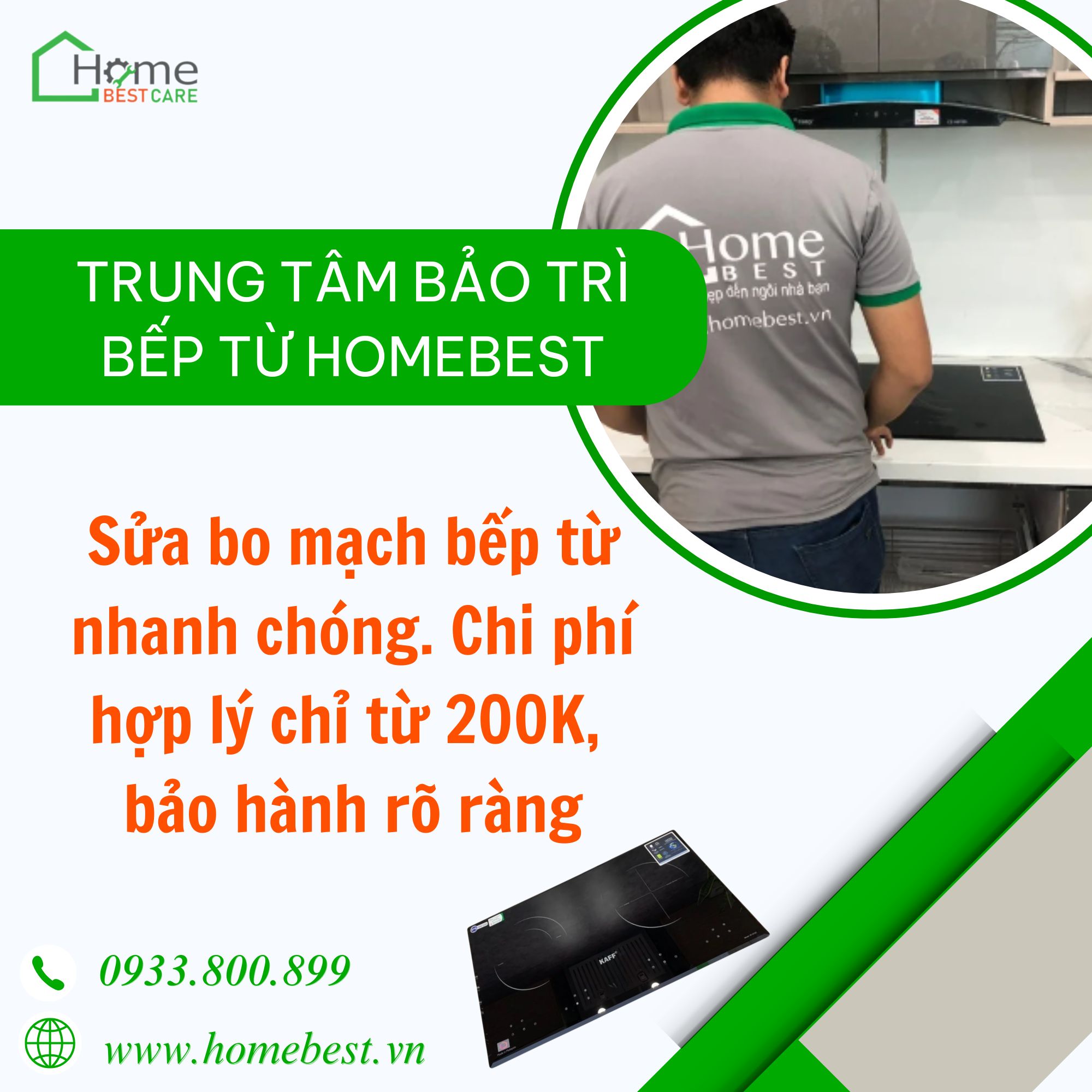 Dịch vụ sửa chữa bo mạch bếp điện từ tại Home Best Care