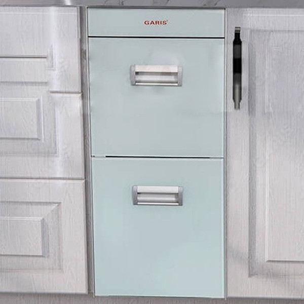 Thùng gạo mặt gương 2 khoang kính Garis GR07.30 | Home Best