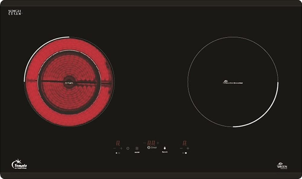 Bếp điện từ kết hợp hồng ngoại Tomate TOM 02IH-G7