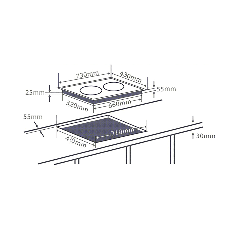 Bếp từ kết hợp hồng ngoại Chefs EH-MIX366