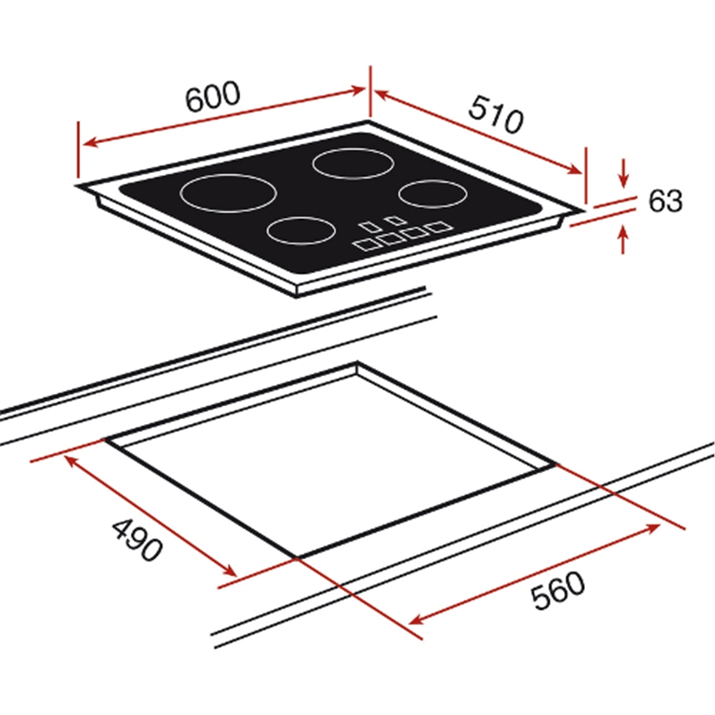 Bếp điện hồng ngoại 4 vùng nấu Teka TB 6415