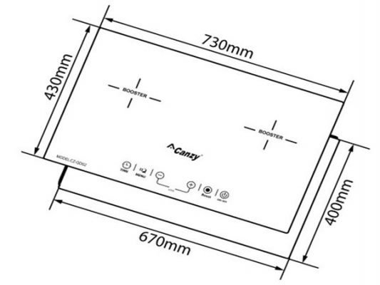 Bếp từ đôi Canzy CZ-QD03