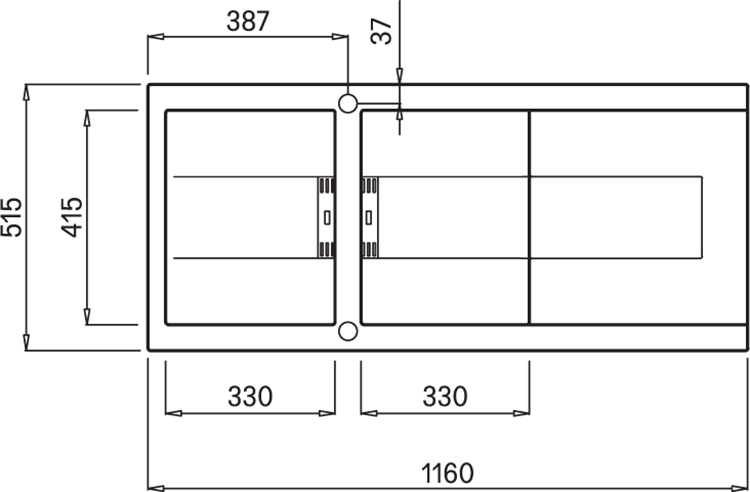 Chậu rửa bằng đá Malloca SMART K-500