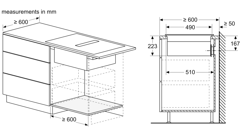 Bếp 4 từ kết hợp hút mùi Bosch HMH.PVQ731F15E