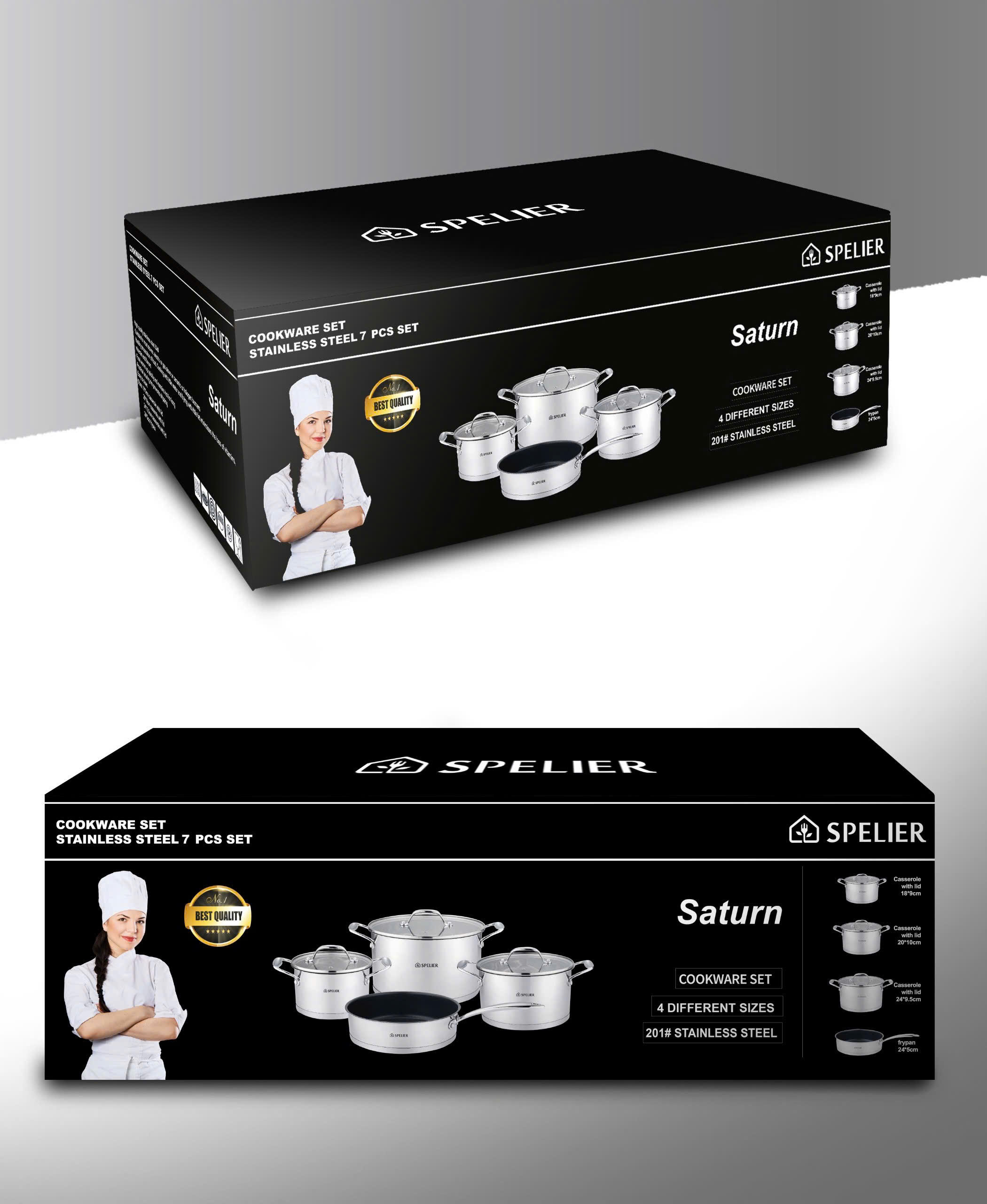 Bộ nồi inox 7 món Spelier SATURN