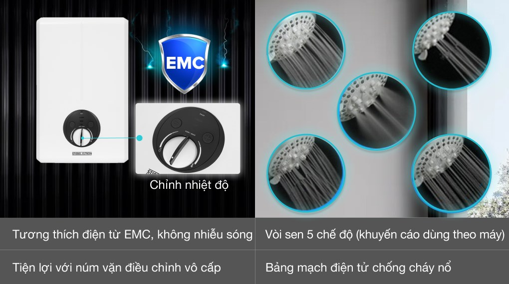 Máy nước nóng trực tiếp đơn điểm Stiebel Eltron XGP 45 EC (VN)