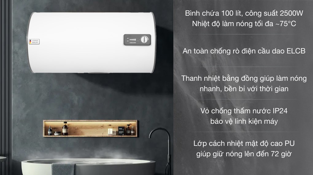 Máy nước nóng gián tiếp treo tường Stiebel eltron ESH 100 H Plus T-VN