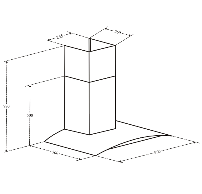 Máy hút khói, hút mùi kính cong Canzy CZ GRAND