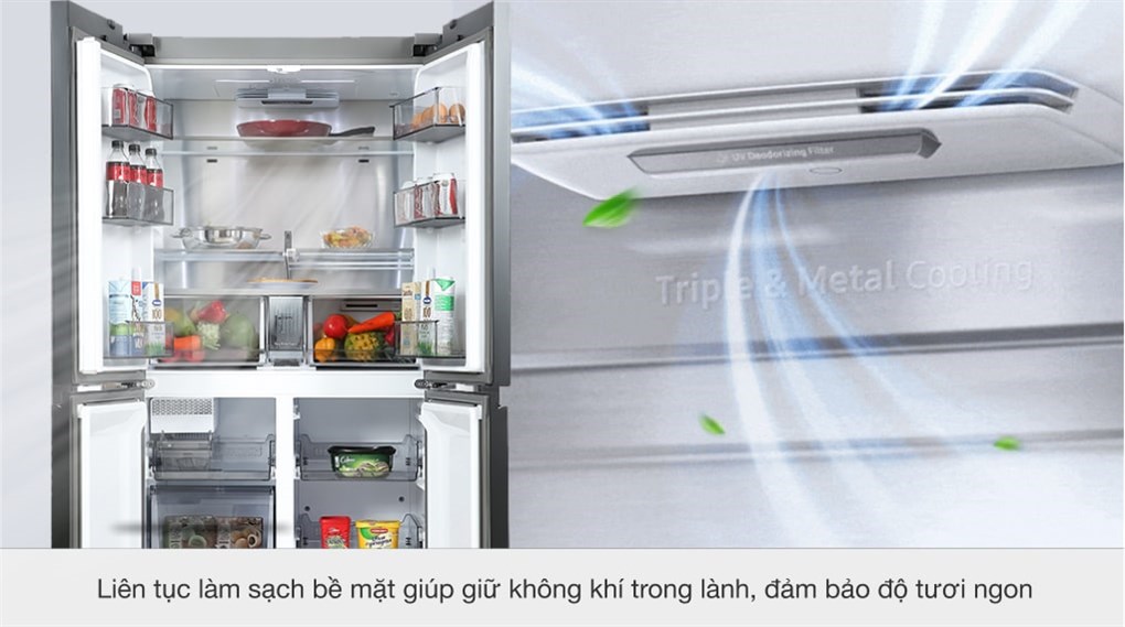 Tủ lạnh Samsung Inverter 599 lít Multi Door Bespoke RF60A91R177/SV